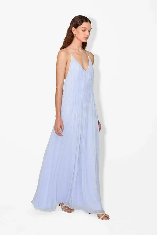 CWDMD6042_PLEATED SPAGHETTI STRAP SEXY FORMAL MAXI DRESS