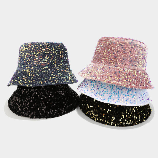 ALL-MATCH SEQUINED PERSONALITY STREET BUCKET HAT_CWAB2929
