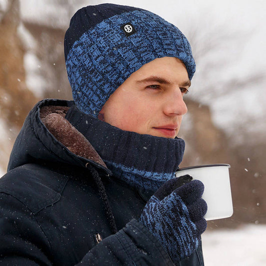 WINTER OUTDOOR COLD-PROOF KNITTED THREE-PIECE SUIT