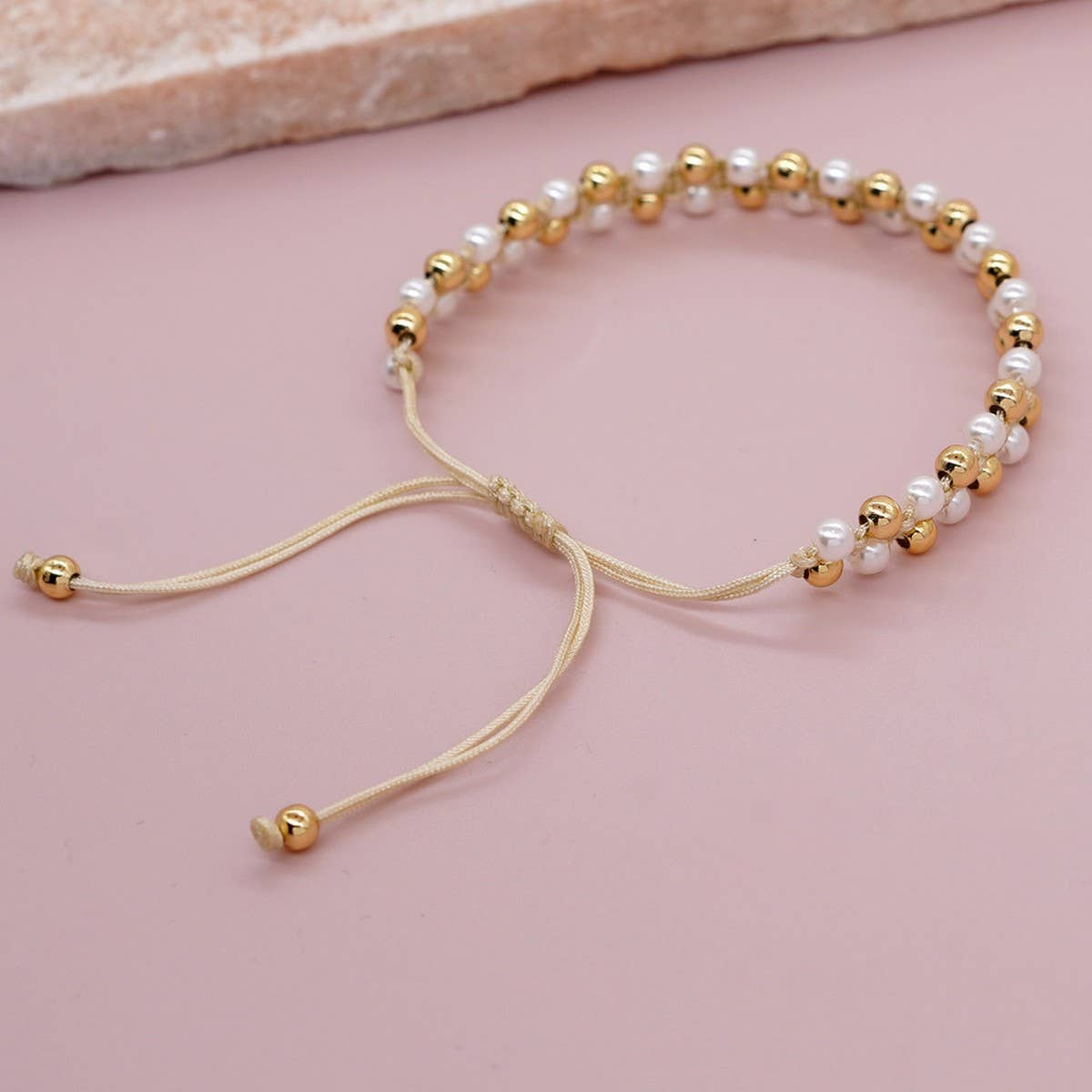 IMITATION PEARL BRACELET PURE HAND-WOVEN BRACELET