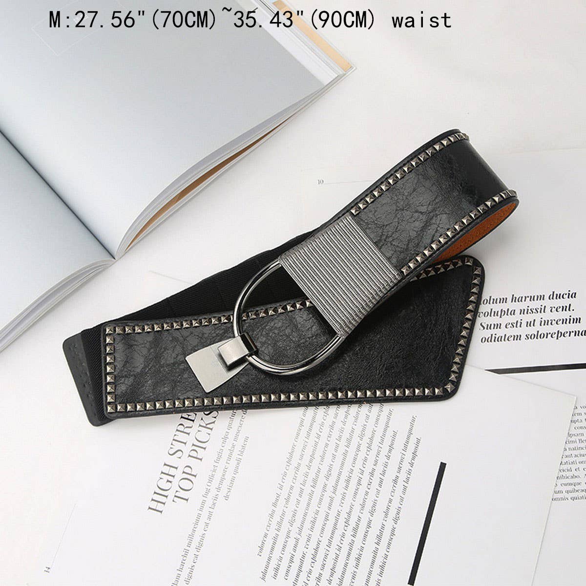 CWABE0970_RIVET FASHIONABLE PERSONALITY ELASTIC WAIST BELT