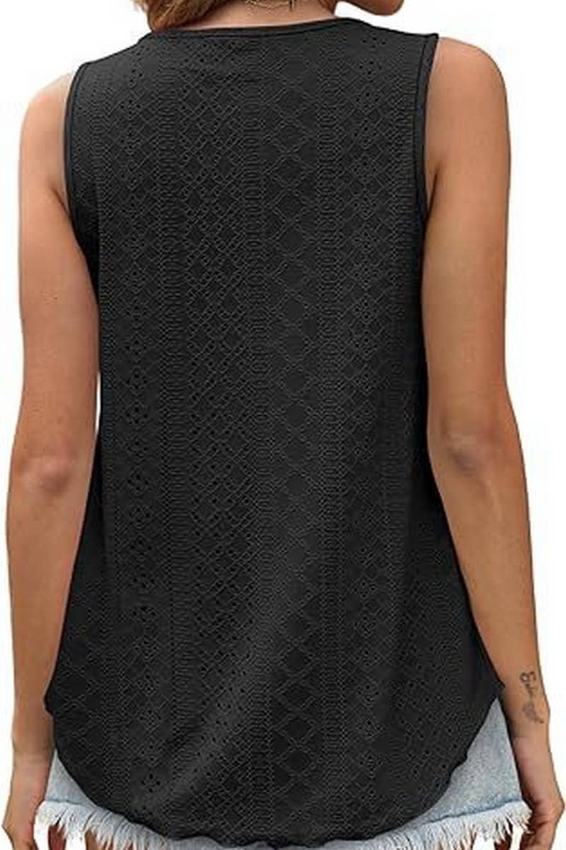 CWTTSL0235_Round Neck Sleeveless Knit Top