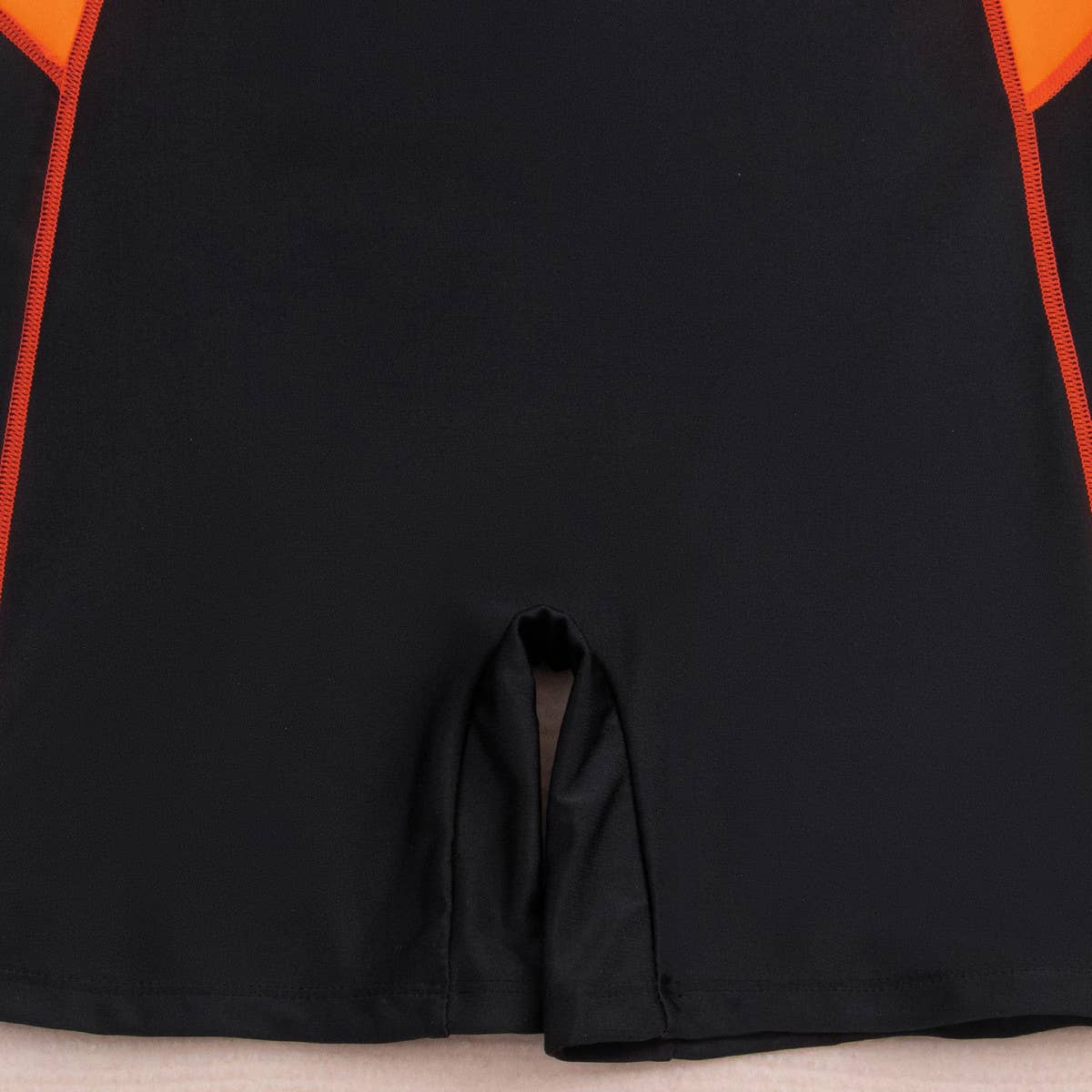 COLORBLOCK BOXER CONSERVATIVE ONE-PIECE SWIMSUIT