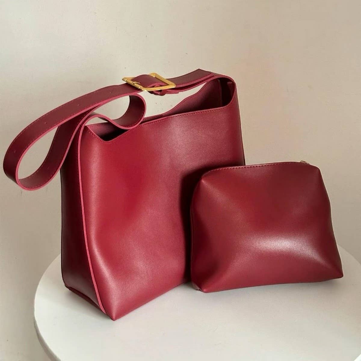 CWAB4831_CASUAL SIMPLE TWO-PIECE SHOULDER MESSENGER BAG