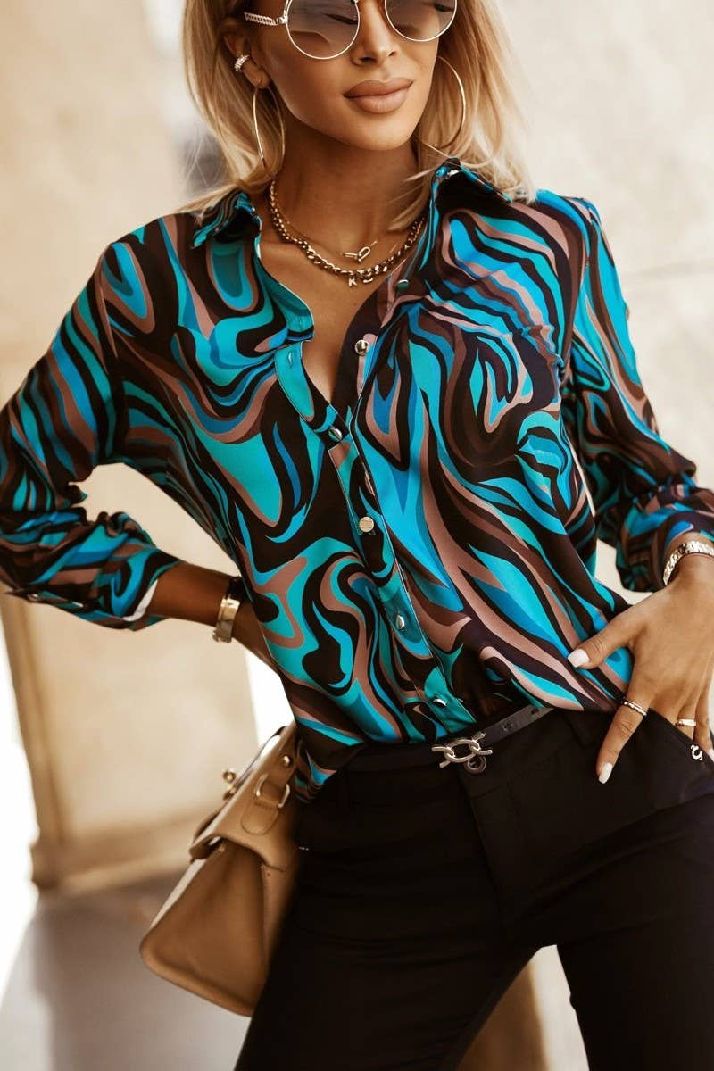 CWTSTL1774_DIGITAL PRINT SINGLE BREASTED CARDIGAN SHIRT