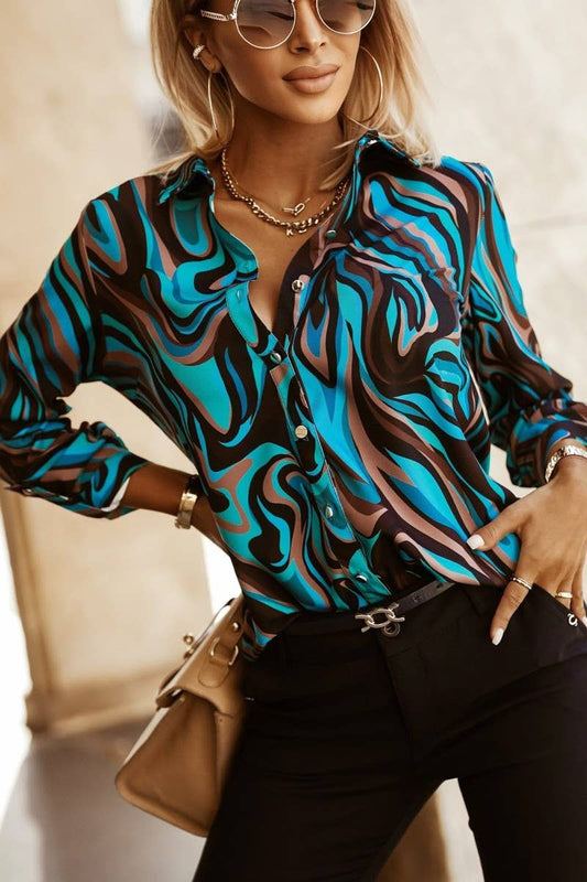 CWTSTL1774_DIGITAL PRINT SINGLE BREASTED CARDIGAN SHIRT