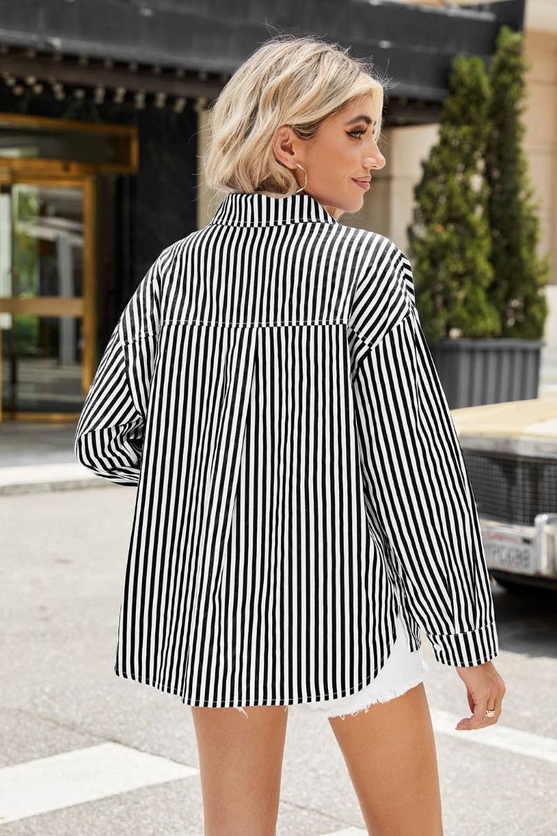 CWTSTL2231_STYLISH STRIPED POCKET LONG-SLEEVED SHIRT