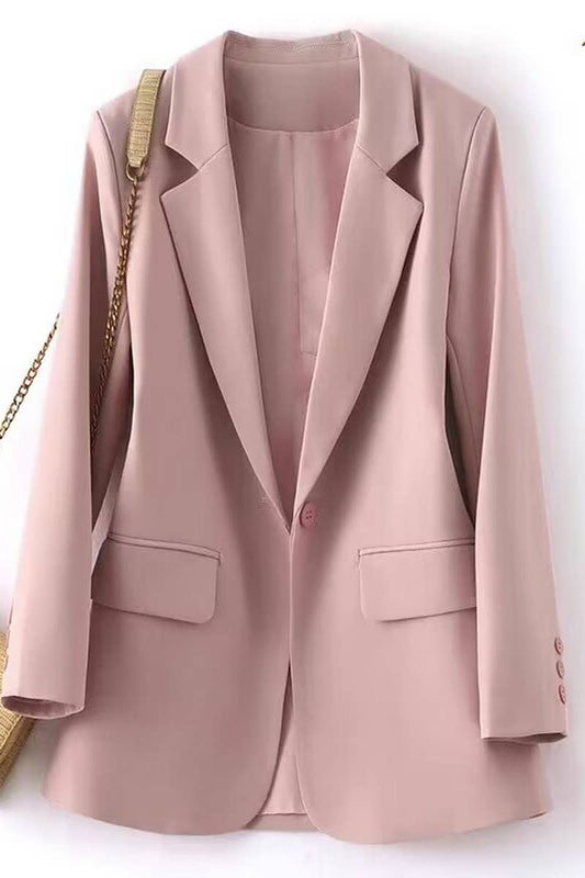 CWOBL0139_SOLID COLOR SLIT POCKET SUIT COLLAR COMMUTER SUIT