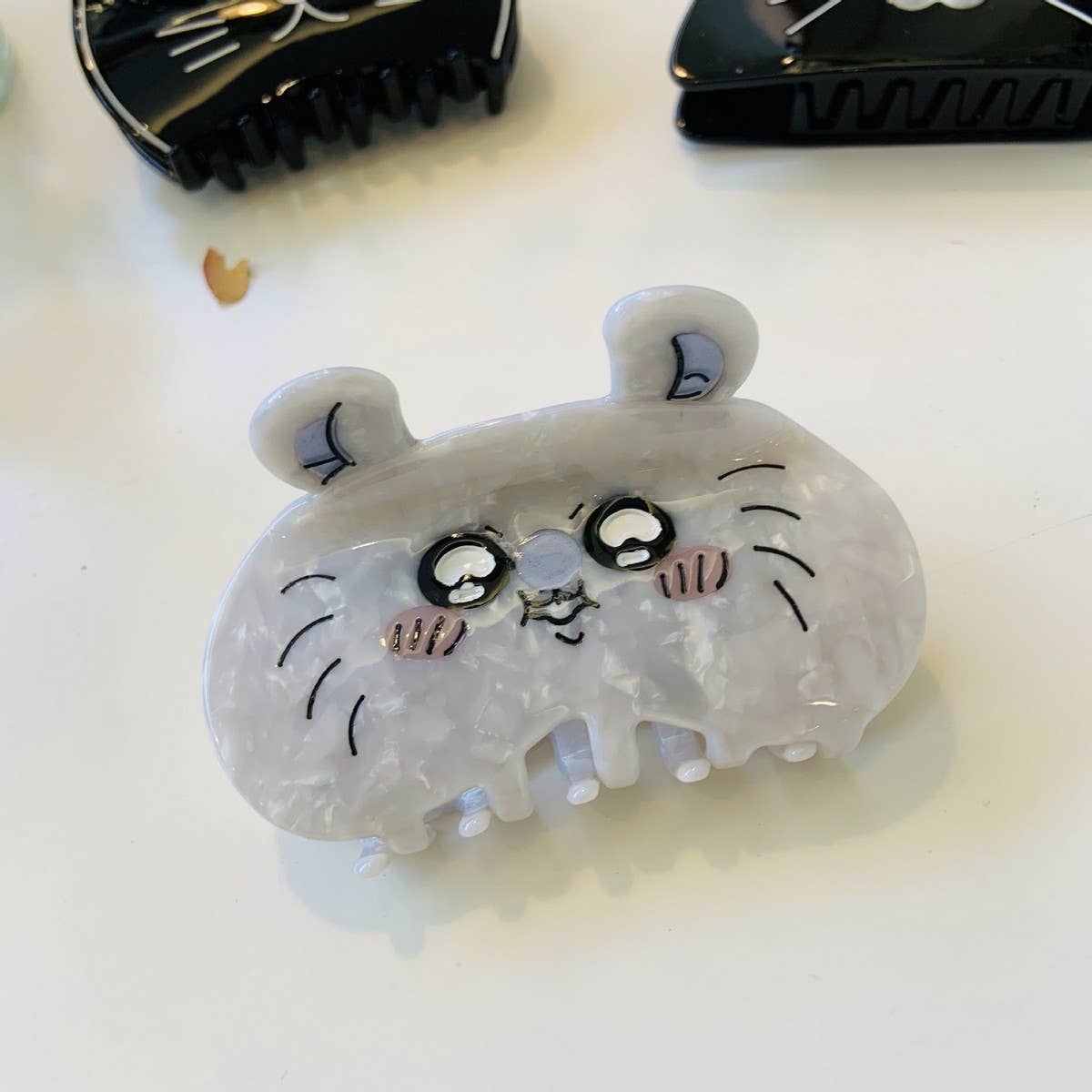 CWAHA1523_FUNNY CARTOON CAT,RABBIT,OWL,HAIR CLAW CLIP