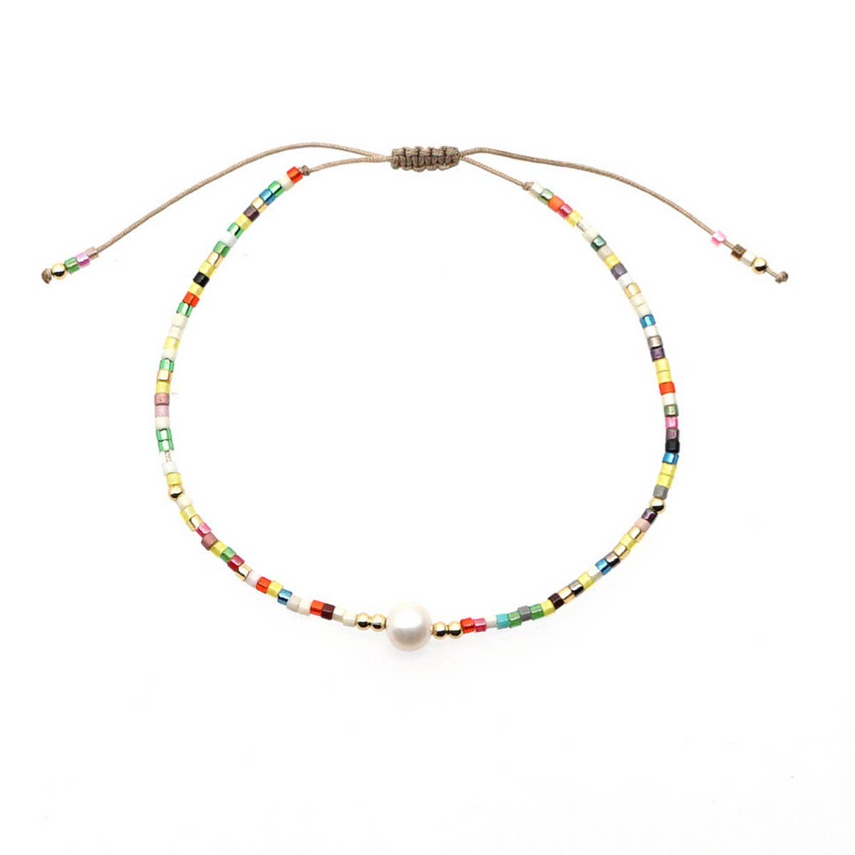 HAND-WOVEN FASHIONABLE RICE BEADS BRACELET_CWAB4621