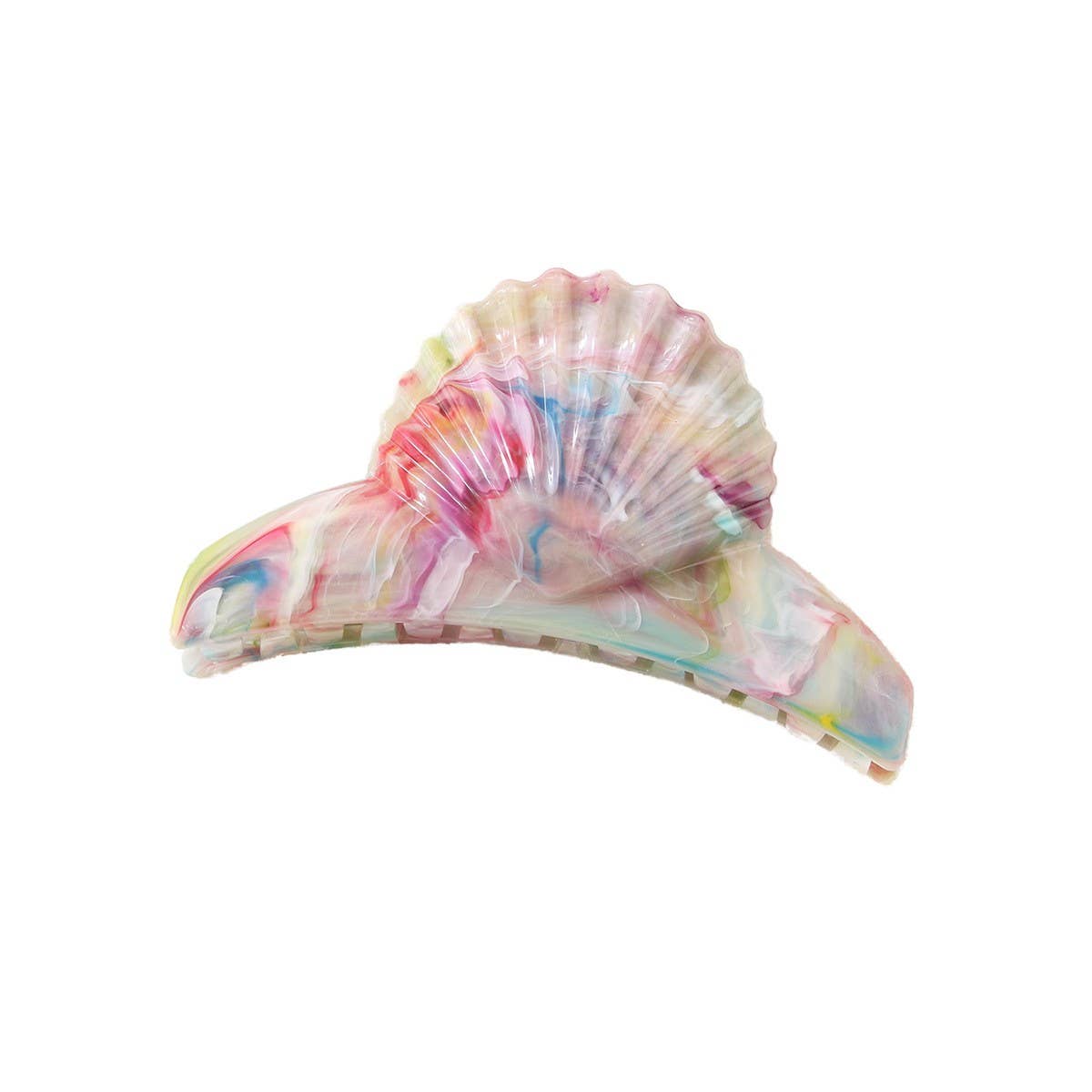 CWAHA07428_MARBLE SHELL HAIR CLAW CLIP FOR WOMEN UPDO