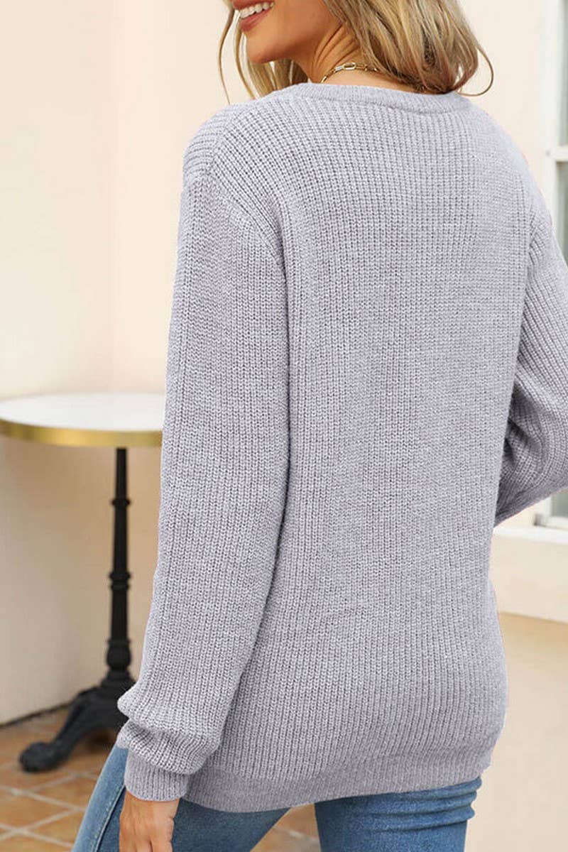 CWOSWL5811_HEART EMBROIDERED LOOSE CREW NECK SWEATER