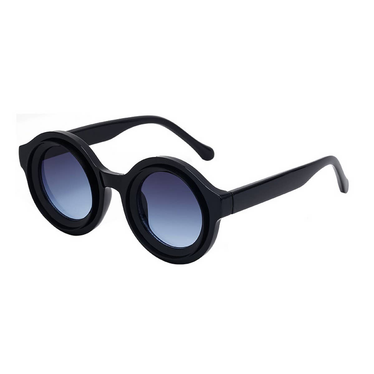 FASHIONABLE HIGH-END ROUND FRAME SUNGLASSES