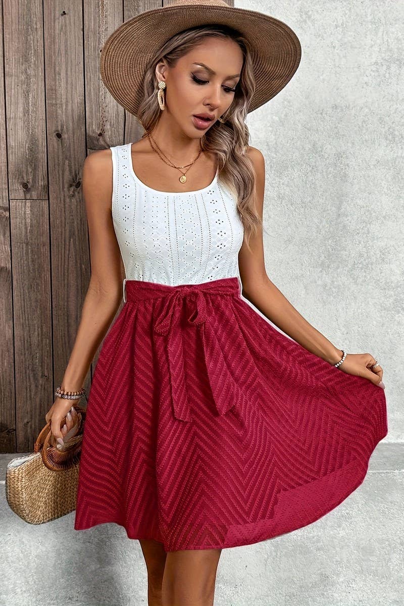 CWDSD8766_SUMMER FASHION SLEEVELESS DRESS