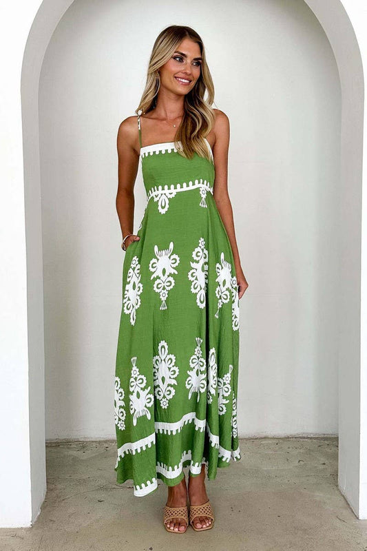 CWDHL1079_SUMMER TEMPERAMENT SLIM BACKLESS SUSPENDER SKIRT