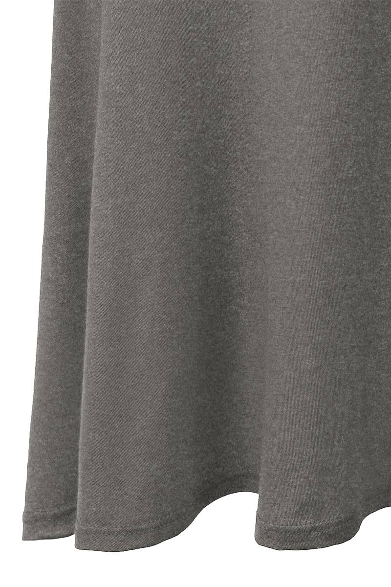 AWBMS204_High Waist Elastic Flared Midi Skirt