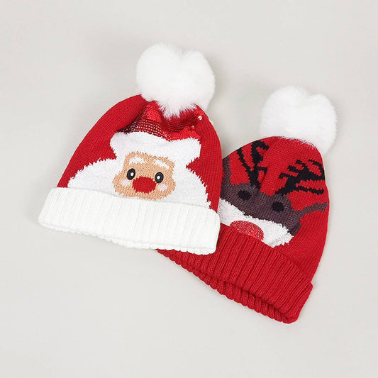 CWAH0747_Christmas Knit Bell Santa Hat
