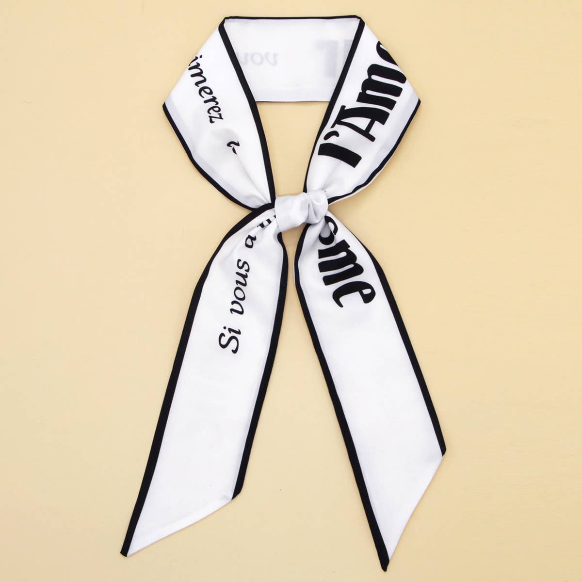 Chic Floral Letter Twilly Scarf for Hair & Bags_CWASC0068