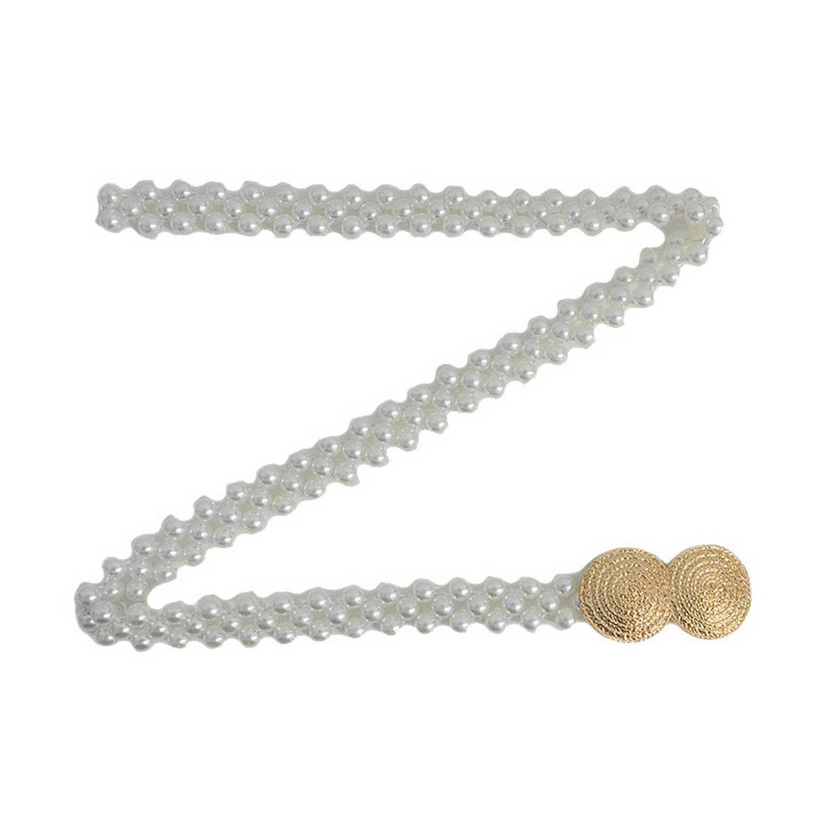 CASUALROUND BUCKLE ELASTIC THIN WAIST CHAIN_CWABE0510