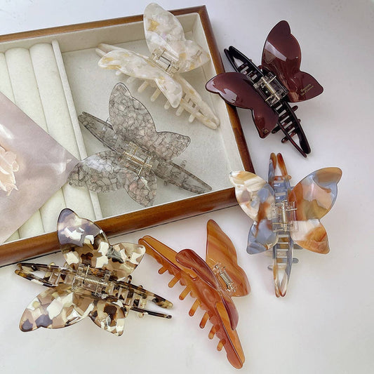 ALL-MATCH BROWN BUTTERFLY WING HAIR CLIP_CWAHA1330