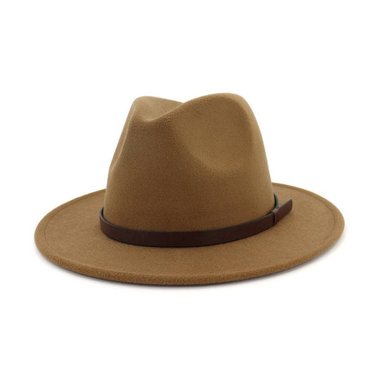 EUROPEAN AND AMERICAN FLAT BRIM HAT JAZZ HAT_CWAH1780