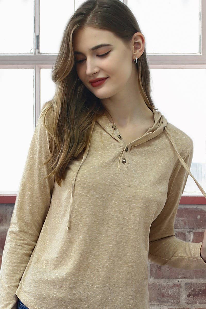 CWTTL1493-S_BUTTON DOWN HENLEY LIGHT WEIGHT HOODIE TOP