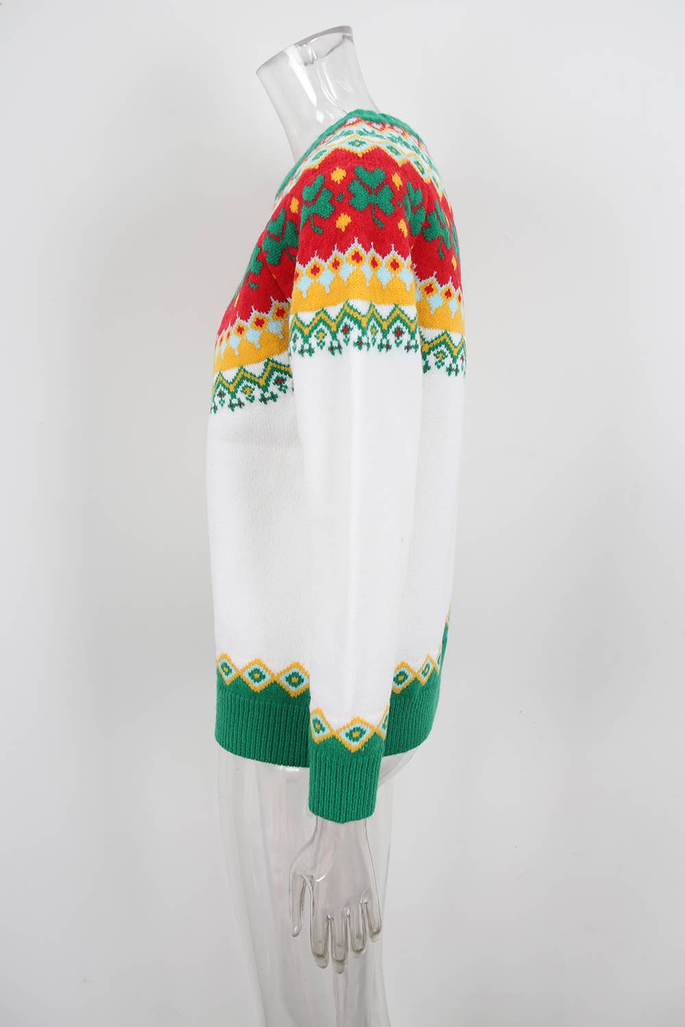 Christmas jacquard round-neck pullover sweater