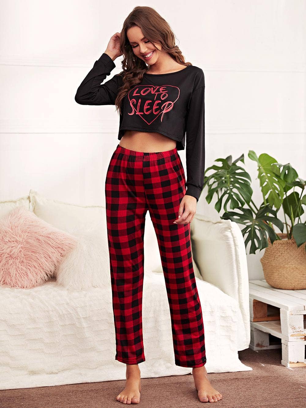 CASUAL SPORTS TROUSERS TWO-PIECE PAJAMAS