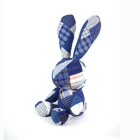 Handmade Indigo Dye Patchwork Fabric Animal Doll