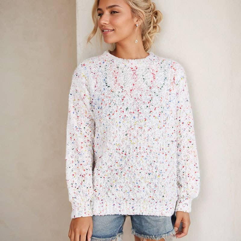 COLORFUL DOT ETHOS COMMUTER ROUND NECK SWEATER