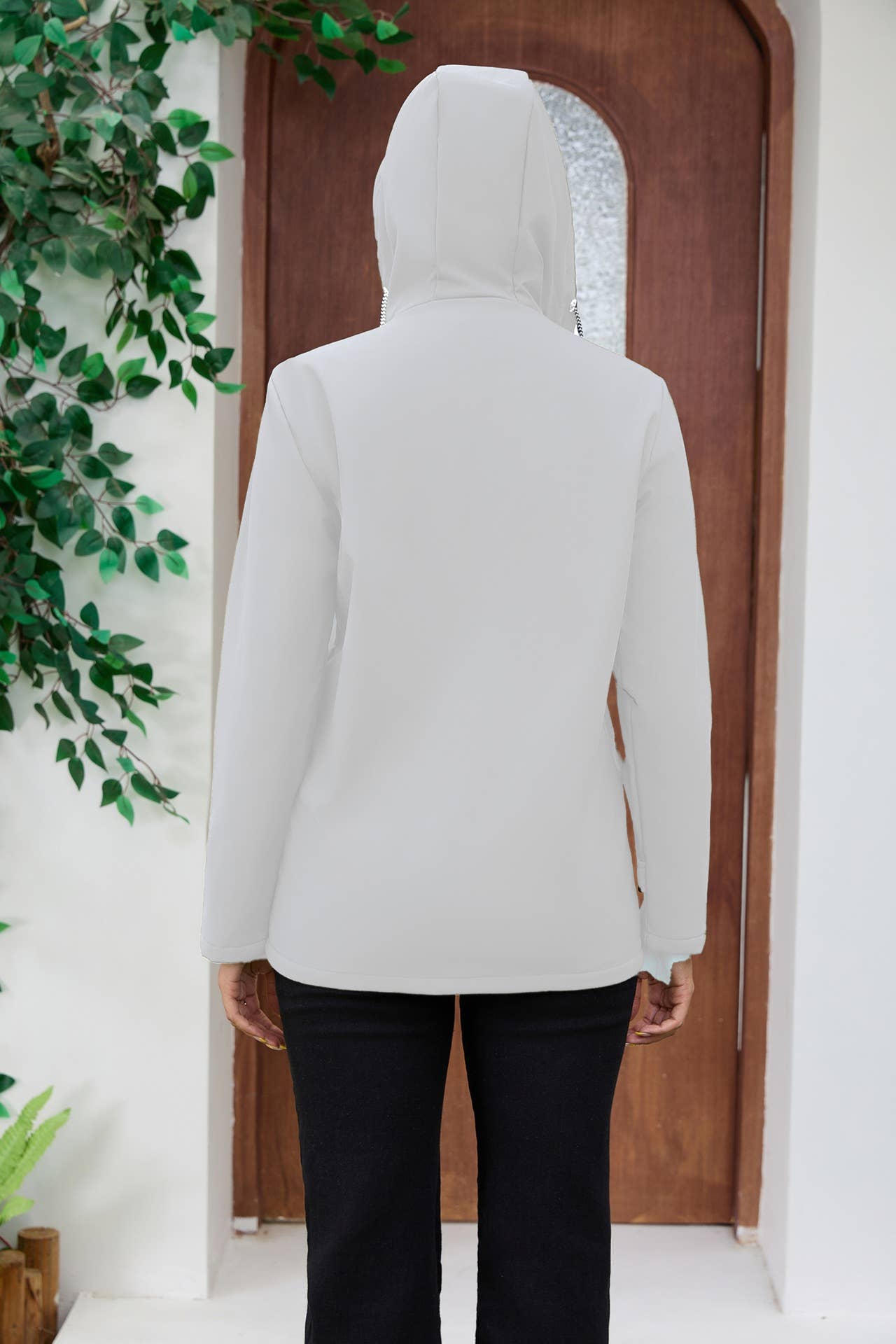 Composite fleece waterproof hooded jacket