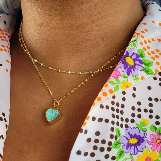 Heart Geometric Stainless Steel Necklace