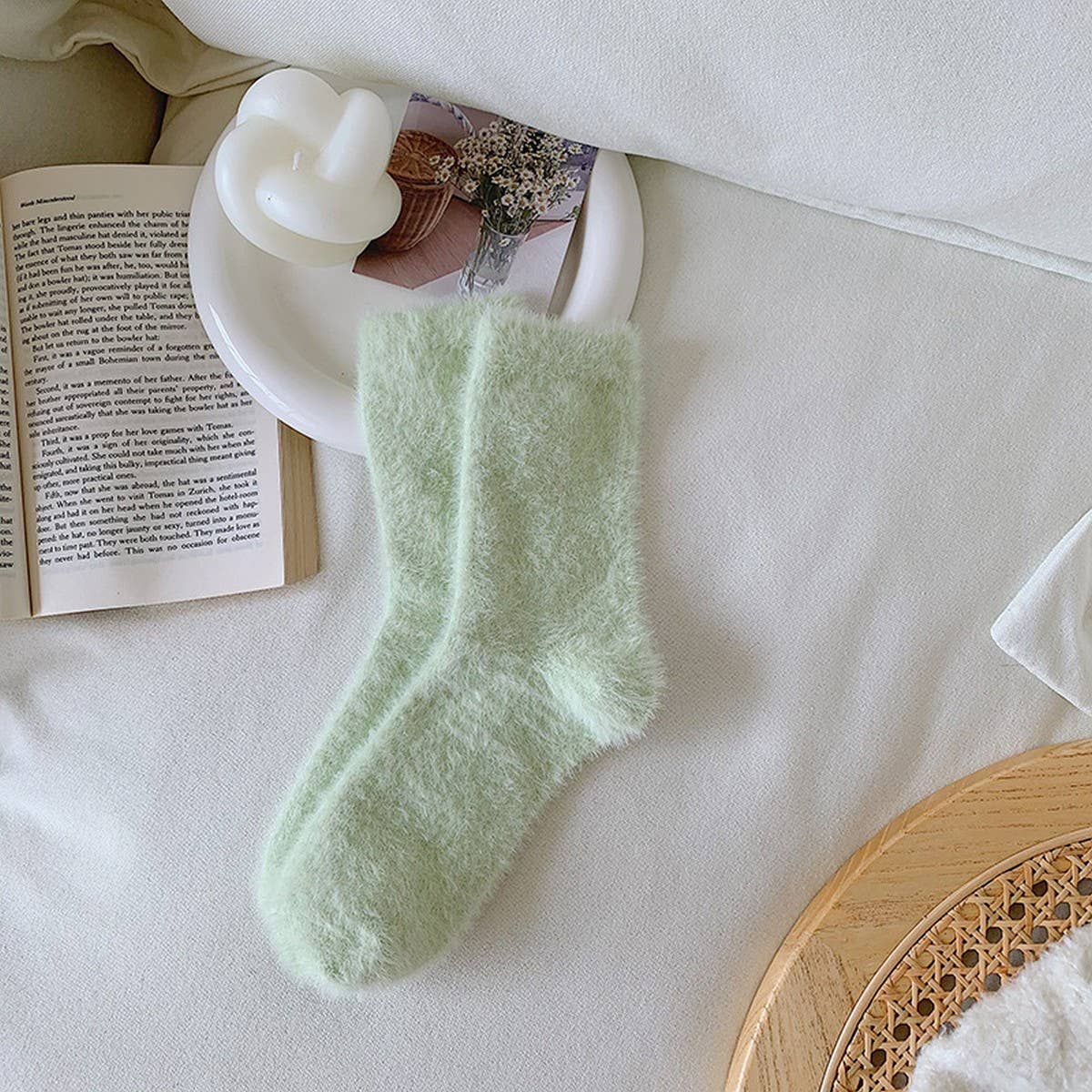 NEW AUTUMN AND WINTER CANDY COLOR THICK SOCKS