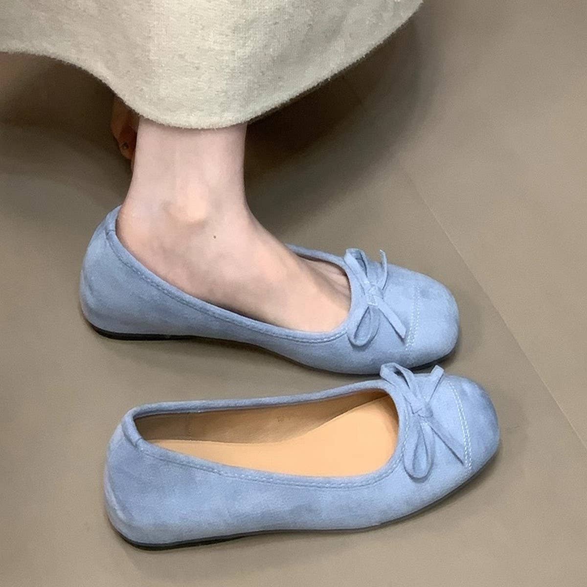 Vintage Bow Mary Jane Ballet Shoes for Women