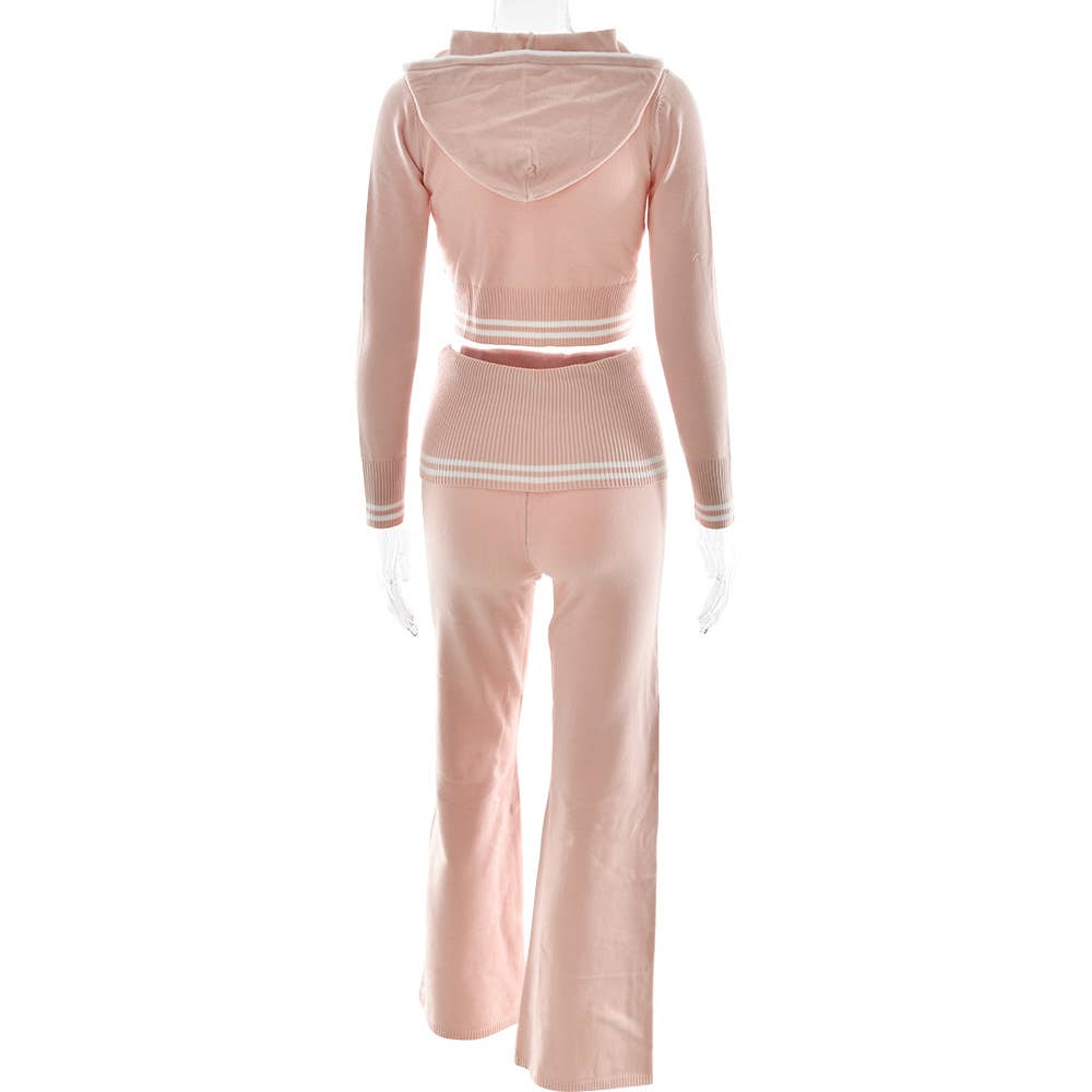 Autumn and winter fashion knitted two-piece set