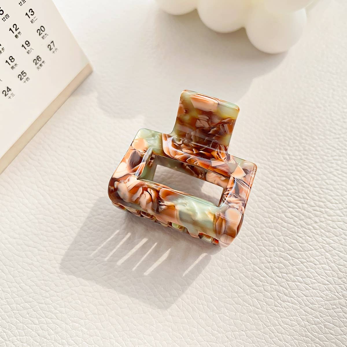 High-end acetate board high ponytail grab clip
