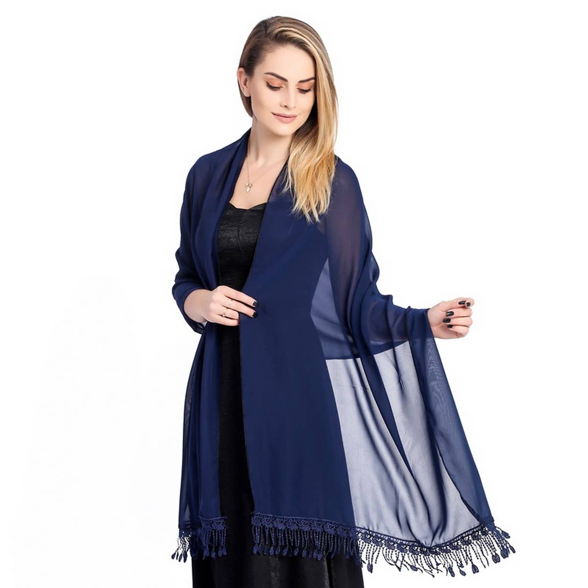 Lace Chiffon Shawl - Bridal & Evening Dress Wrap