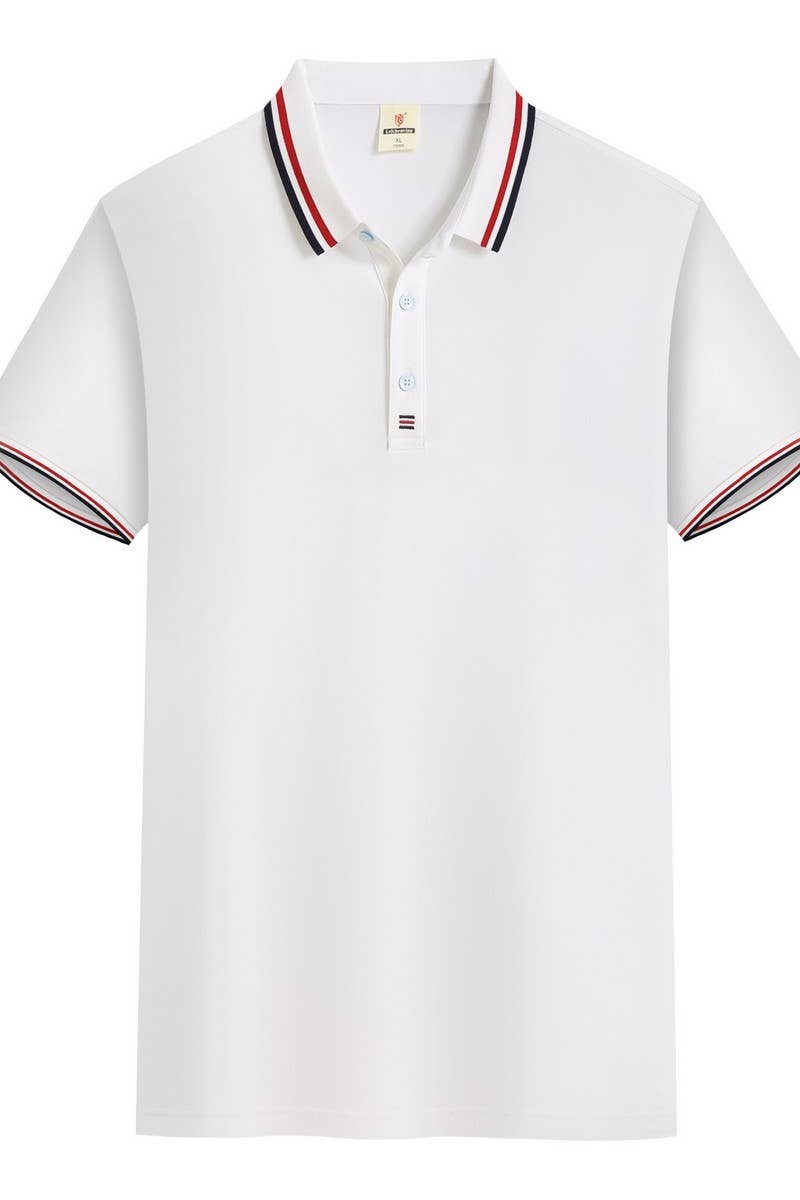 CWTBLS02445_LAPEL POLO SHIRT SHORT SLEEVE CASUAL TOP