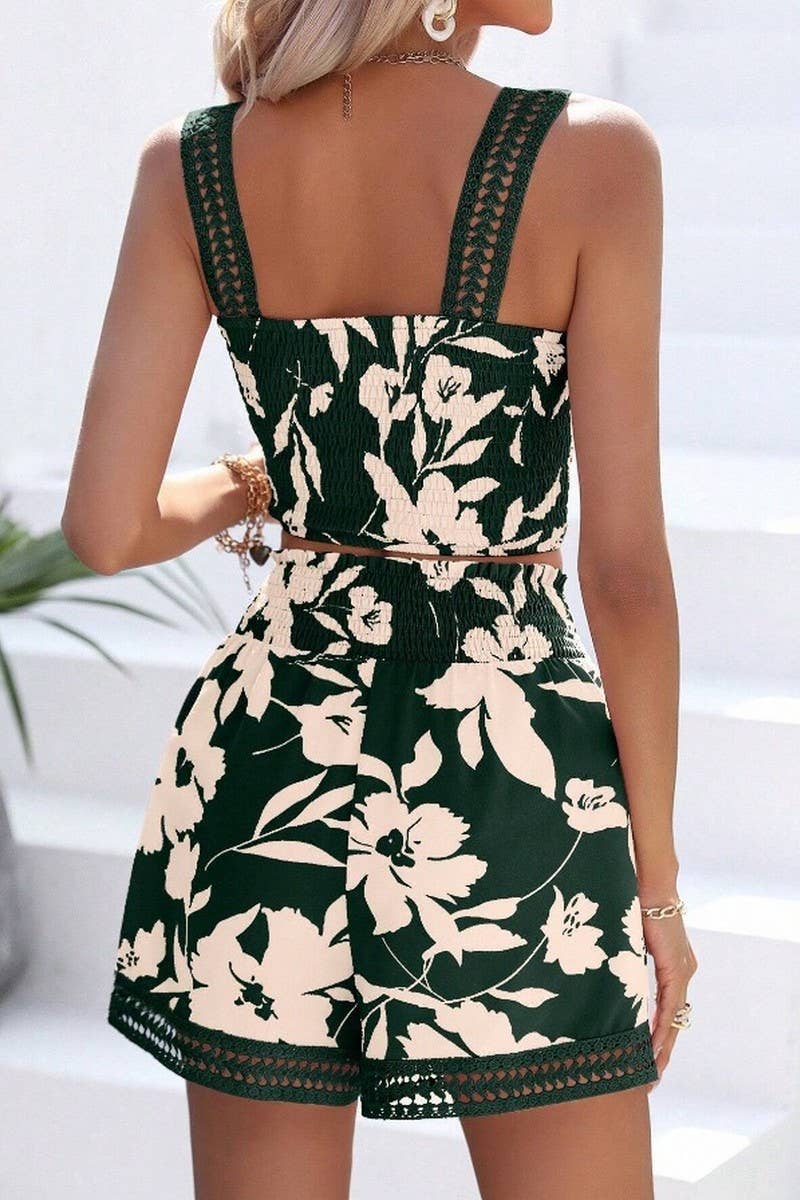 CWSTB2048_FLORAL PRINT CAMI TOP AND SHORTS SET
