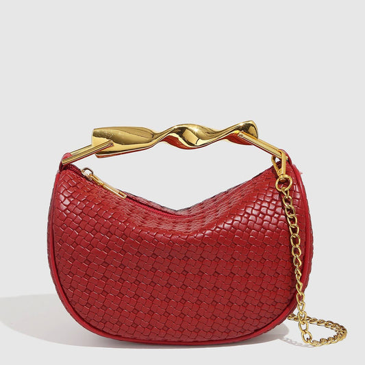 Small Tweed-Style Woven Chain Shoulder Bag_CWAB5709