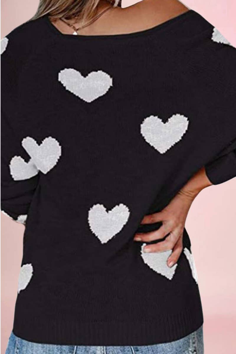 CWOSWL5840_WINTER LOVE U-NECK LONG-SLEEVED SWEATER
