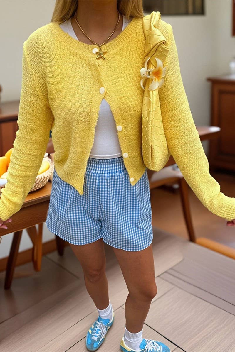 CWOCAL00748_CASUAL SIMPLE BUTTON LONG SLEEVE KNIT CARDIGAN