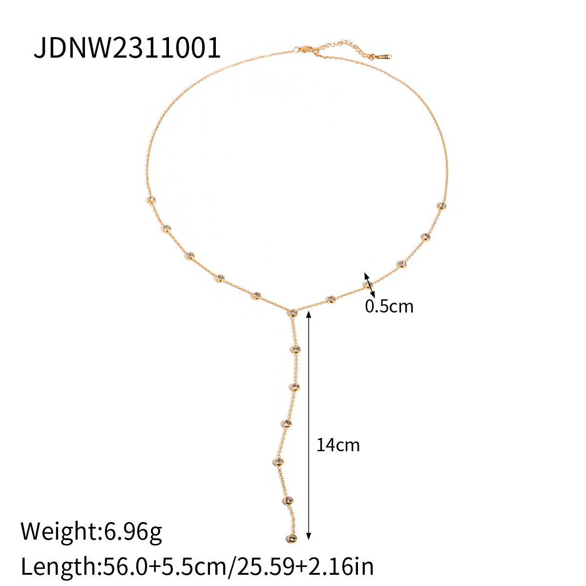 DIAMOND TASSEL PENDANT Y-SHAPED LUXURY NECKLACE