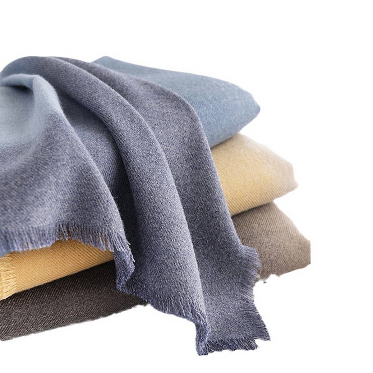 CWASC2730_WINTER GRADIENT SOLID COLOR SIMPLE COLD-PROOF SCAR