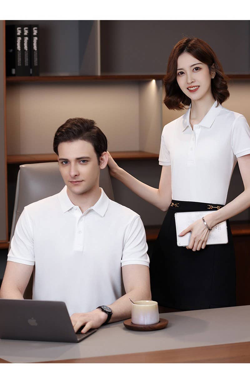 CWTBLS02452_SOLID COLOR POLO SHIRT WOMEN - MULTIPLE COLORS