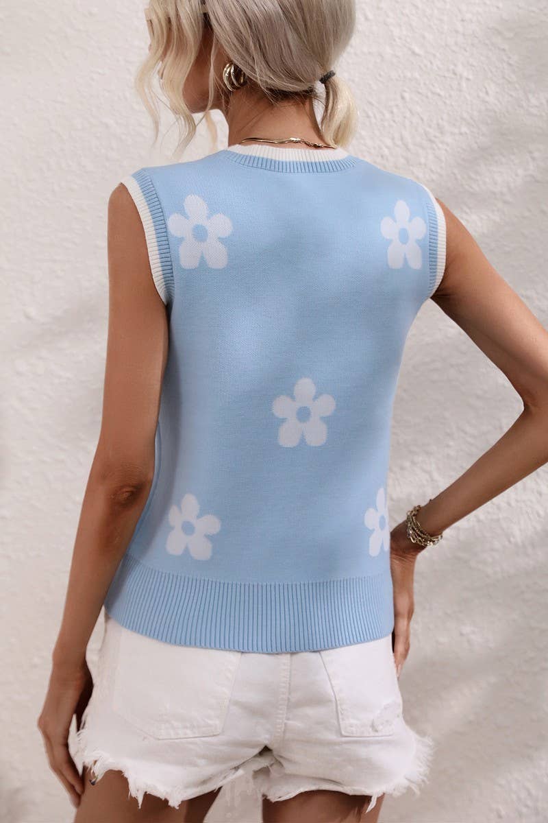 CWTTSL0207_Sleeveless V-Neck Pullover Knit Tank Tops Sweater