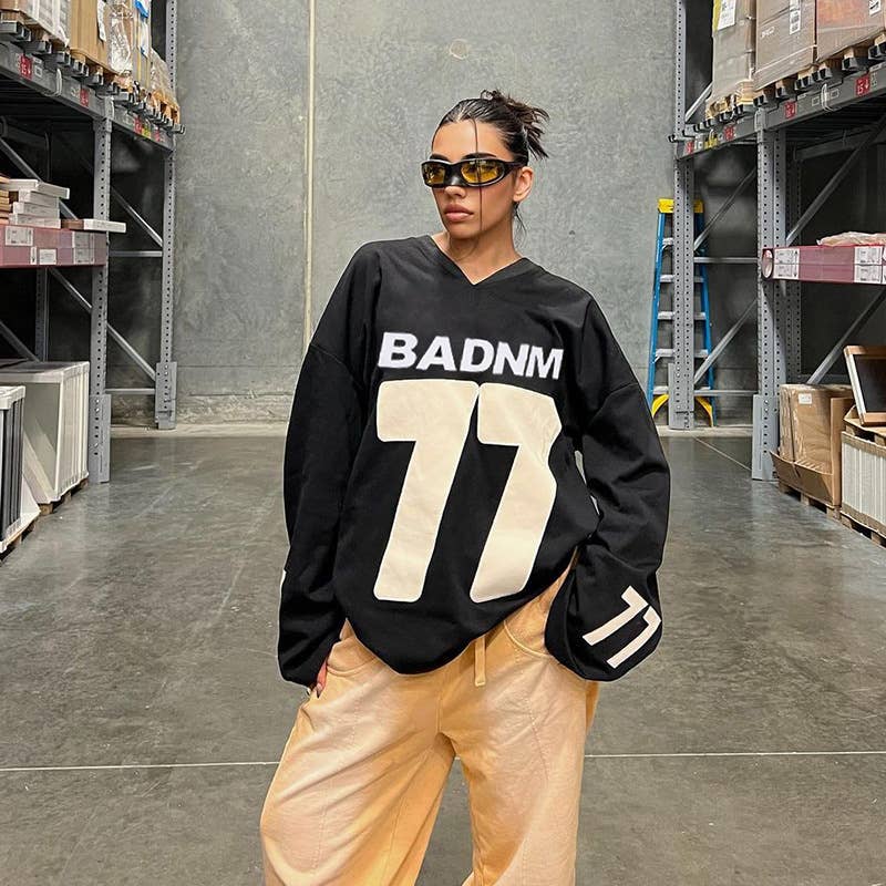 Casual ballwear loose pullover hoodie lady