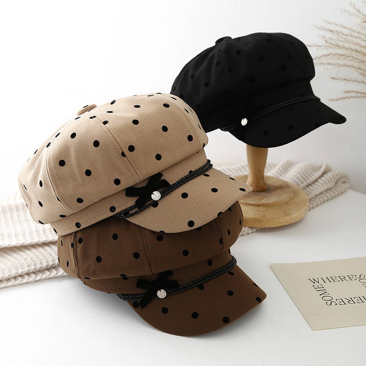 2024 NEW OUTDOOR SUNSHADE POLKA DOT BUCKET HAT_CWAB2853