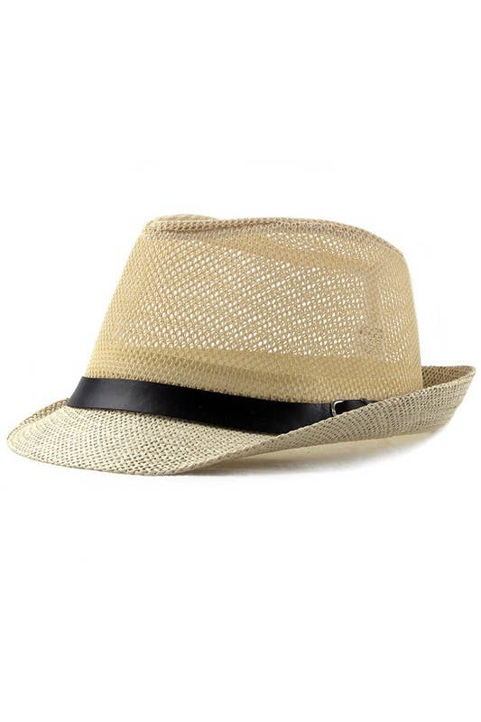 FASHION JAZZ MESH BEACH FEDORA_CWAH050
