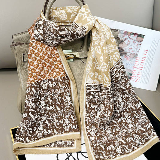 Vintage Multi-Functional Silk Scarf for Women